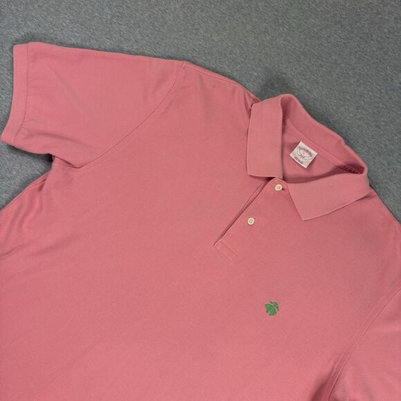 Brooks Brothers Other - Brooks Brothers 346 Polo Shirt Mens Large Pink Green Logo Cotton Golf Preppy